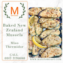 Load image into Gallery viewer, Baked New Zealand Mussels Miso Thermidor
